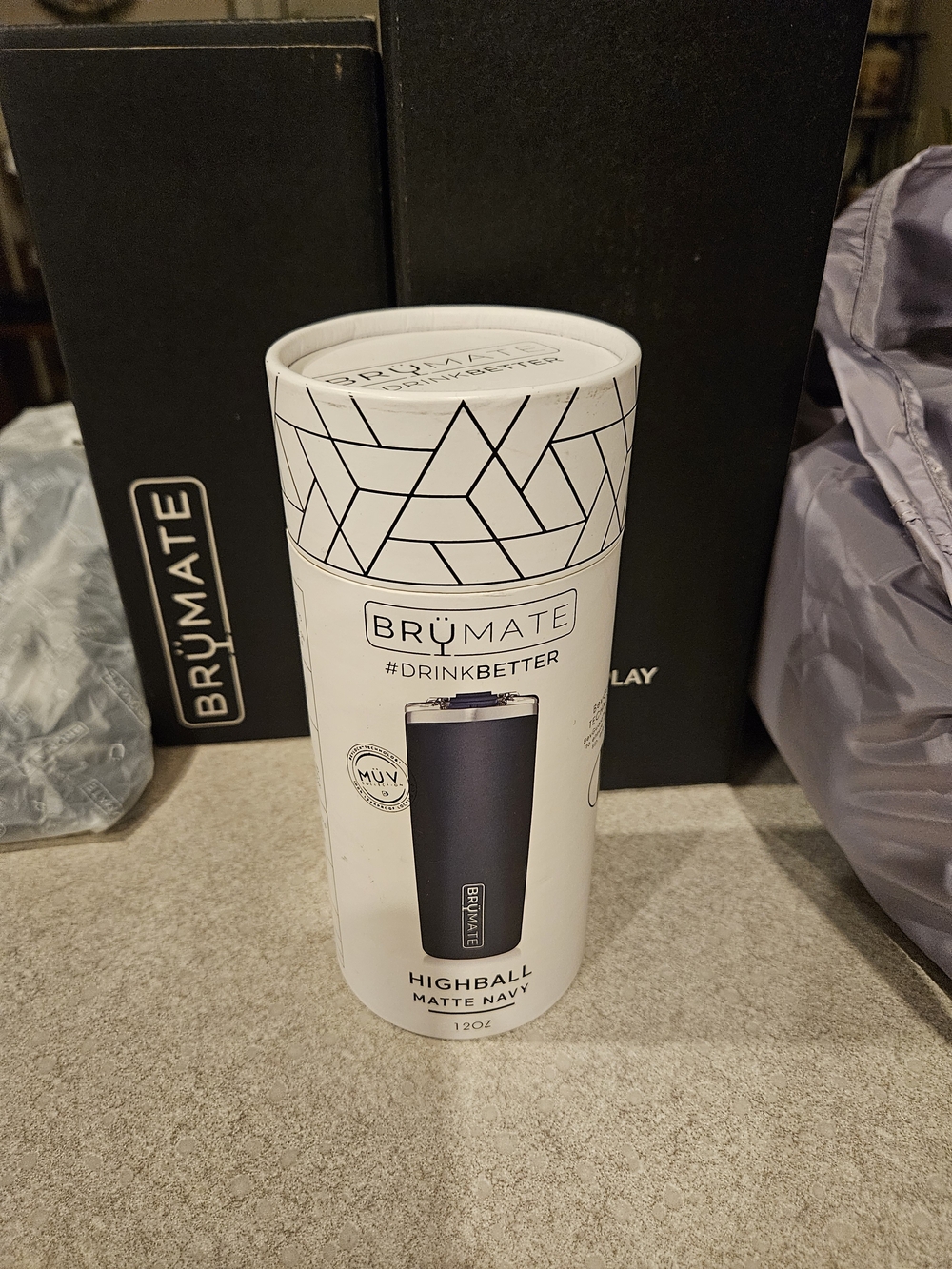 BrüMate Highball Matte Navy 12oz Tumbler